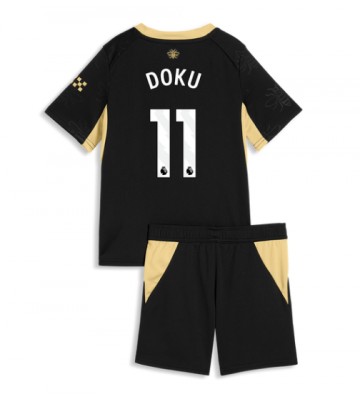 Manchester City Jeremy Doku #11 Udebanetrøje Børn 2026-27 Kortærmet (+ Korte bukser)